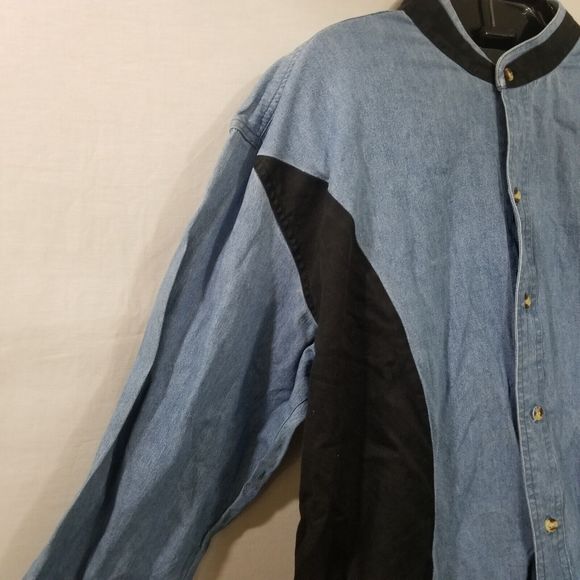 Vtg Express Riders Men's Western Colorblock long sleeve Shirt Size XL - Picture 5 of 13